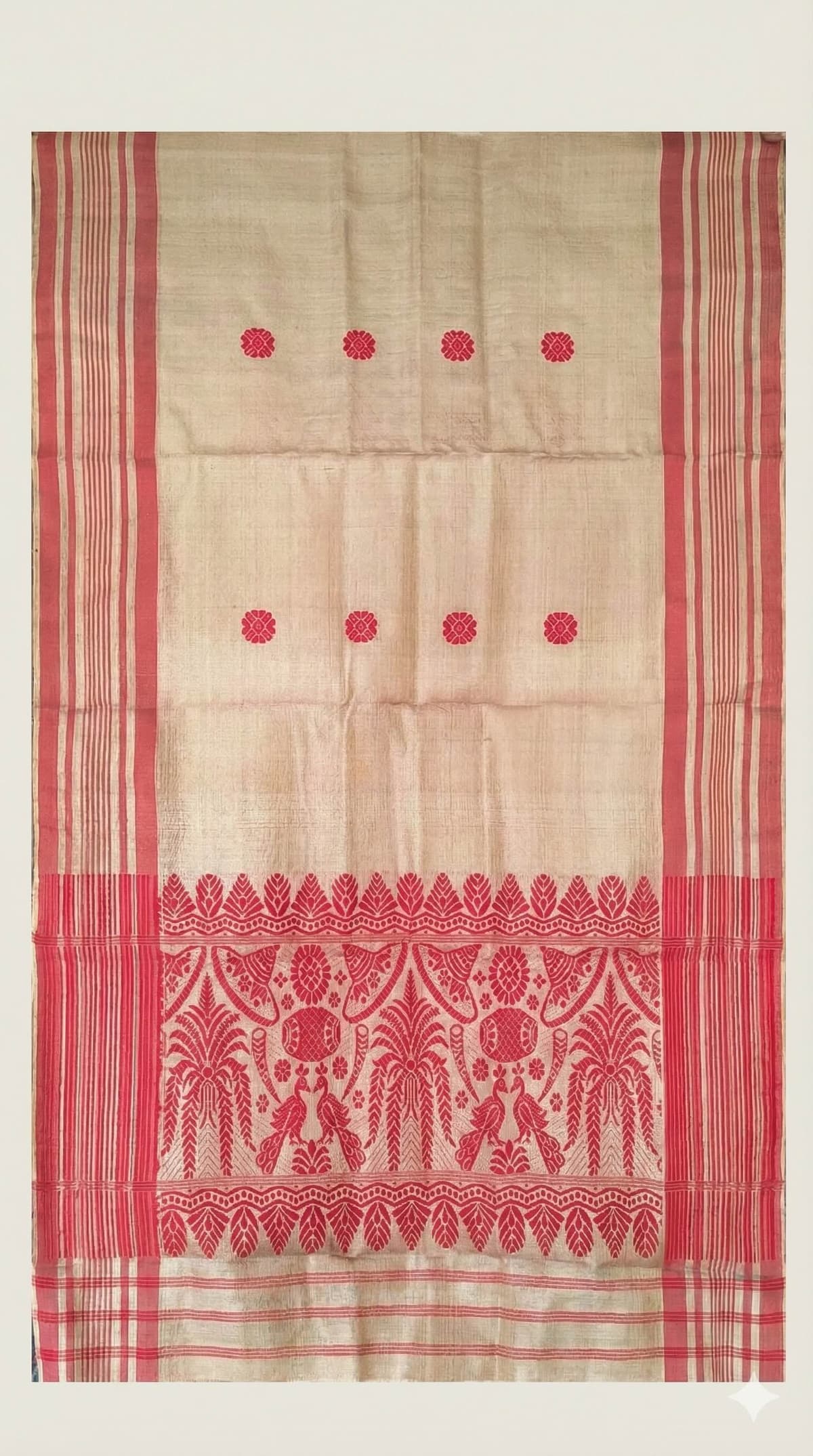 Premium Handwoven Tussar Silk Gamusa